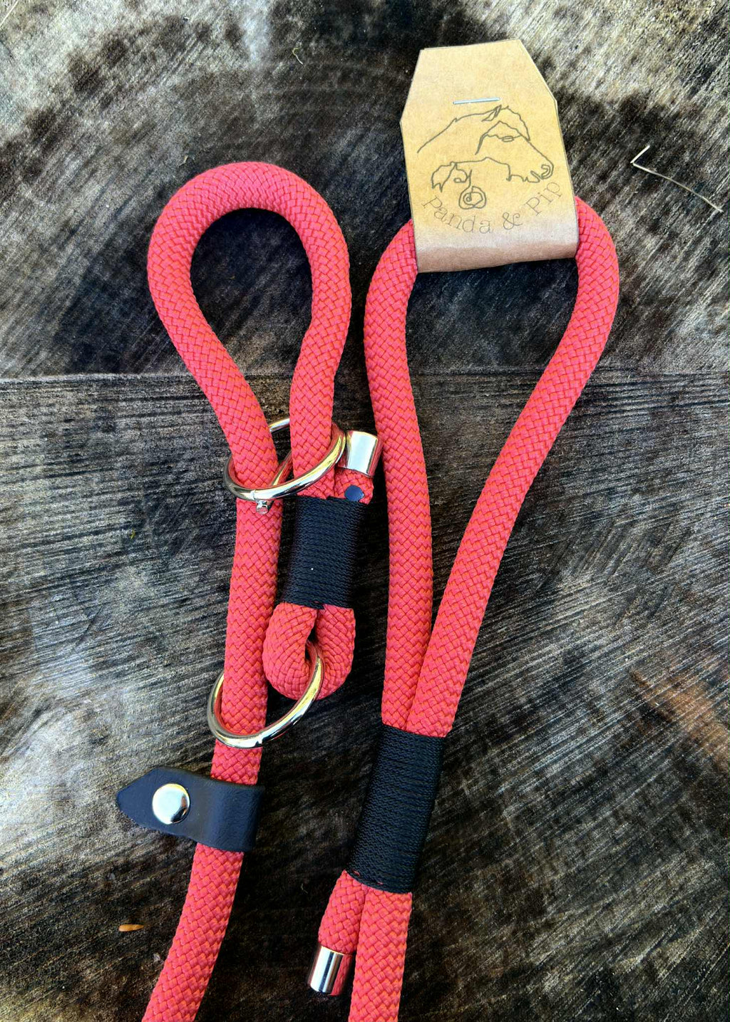 'Panda & Pip' Slip/Figure-8 Lead