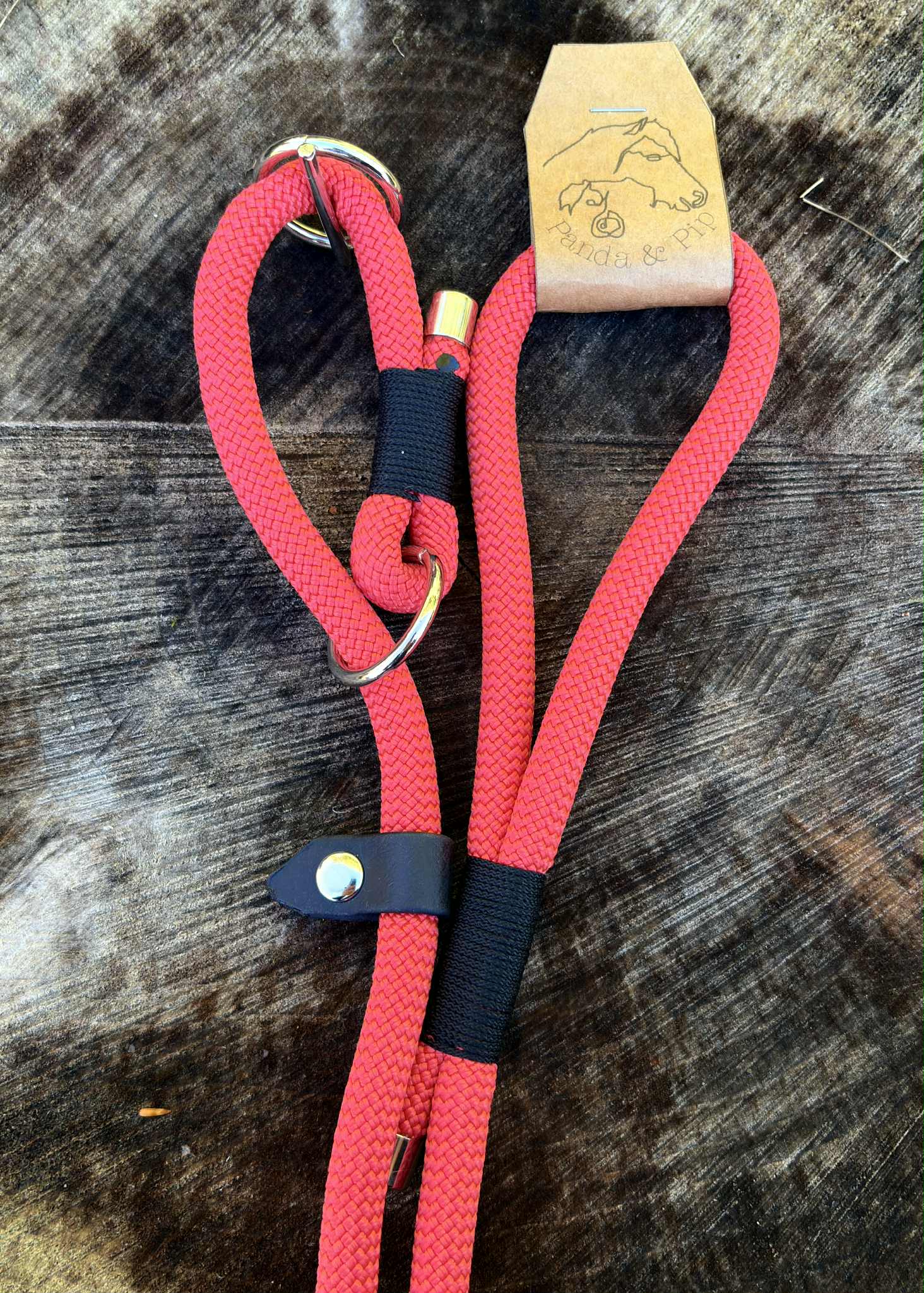 'Panda & Pip' Slip/Figure-8 Lead