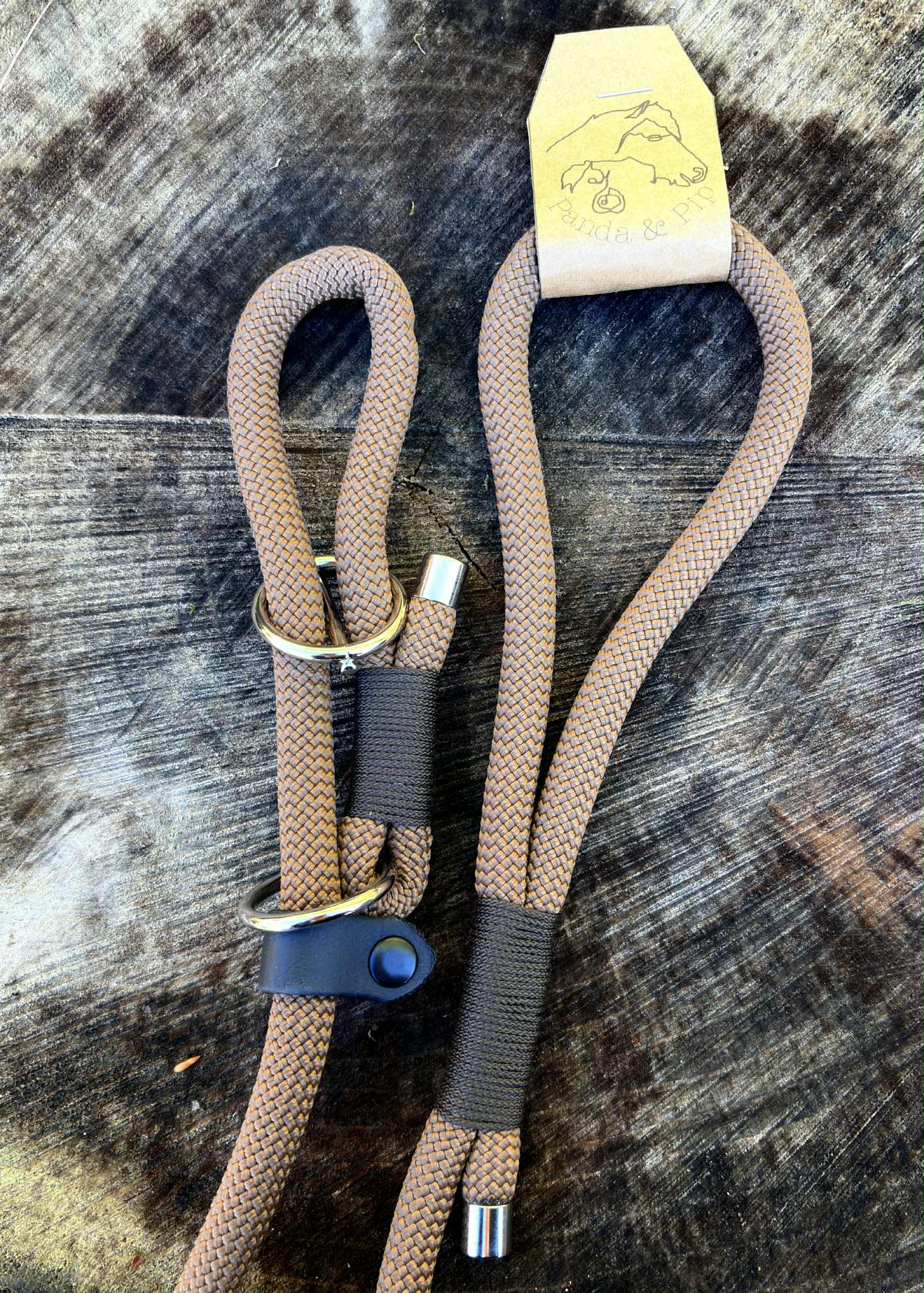 'Panda & Pip' Slip/Figure-8 Lead