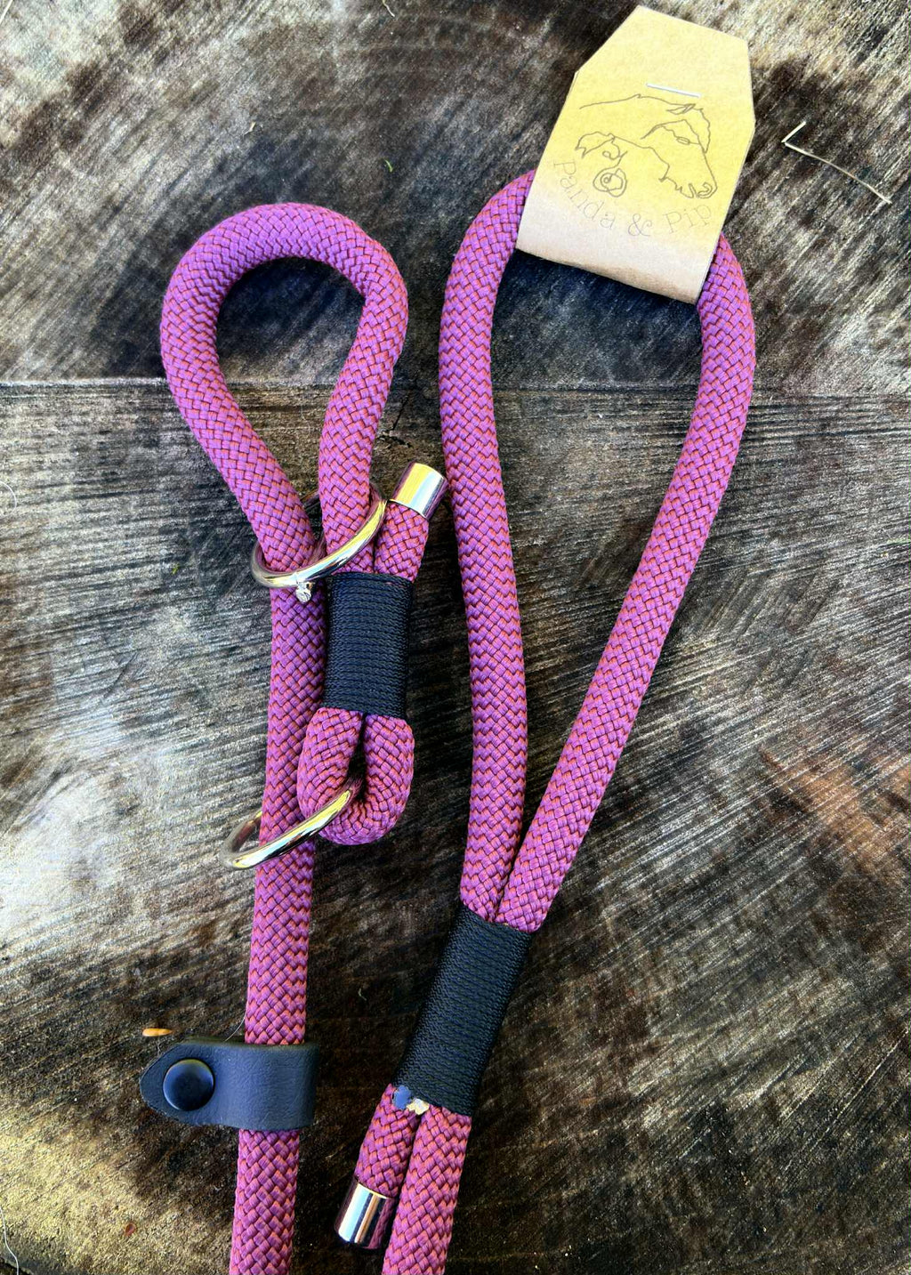 'Panda & Pip' Slip/Figure-8 Lead