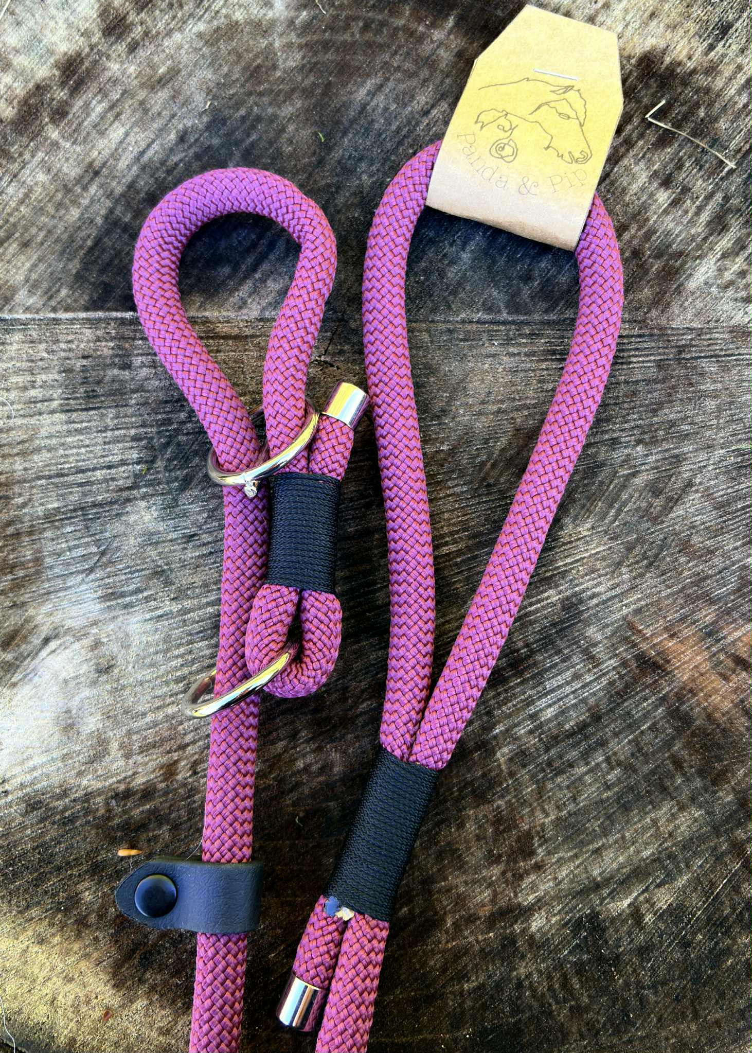 'Panda & Pip' Slip/Figure-8 Lead